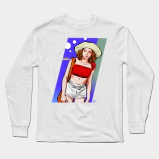 Jodie Foster - An illustration by Paul Cemmick Long Sleeve T-Shirt